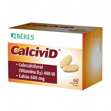 Medicamente OTC - Calcivid, 60 Comprimate Filmate