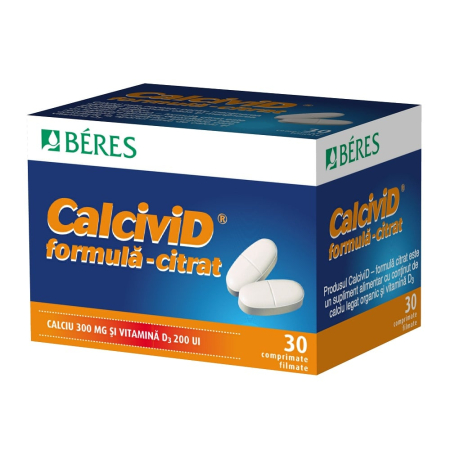 Multivitamine si minerale adulti - Calcivid Formula-Citrat 30 comprimate filmate Beres