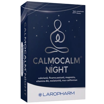 Insomnie - Calmocalm Night 20 comprimate, LAROPHARM S.R.L. - ROMANIA