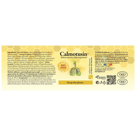 Calmotusin Cu Miere Sirop X 100ML - Dacia Plant [3]