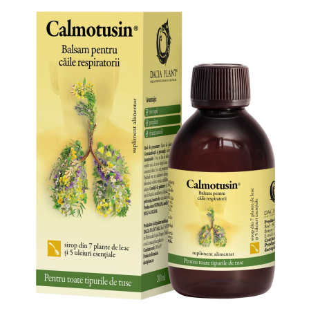 Sucuri si Siropuri Naturale - Calmotusin Sirop Din 7 Plante De Leac Si 5 Uleiuri Esentiale 200 ml