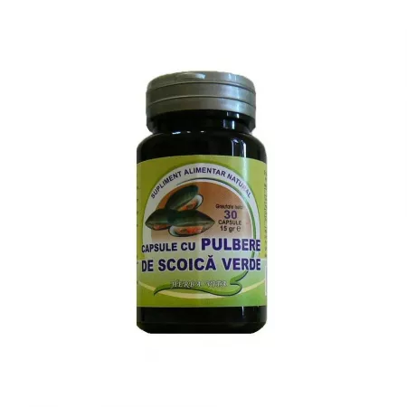 Au, scârțaie și doare-mobilitate scăzută + dureri osoase și articulare - Capsule cu pulbere de Scoica verde 400 mg, 30 capsule