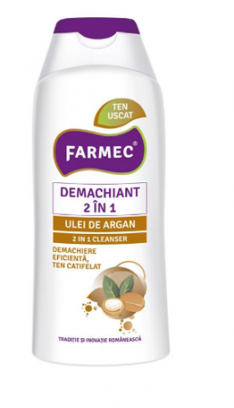 Altele - Farmec Demachiant cu argan 2 în 1, 200 ml