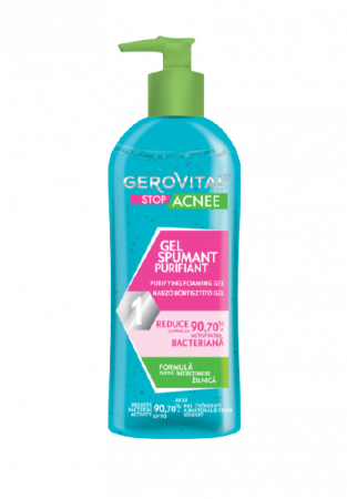 Dermato-cosmetice - Gerovital Stop Acnee Gel spumant purifiant, 150 ml