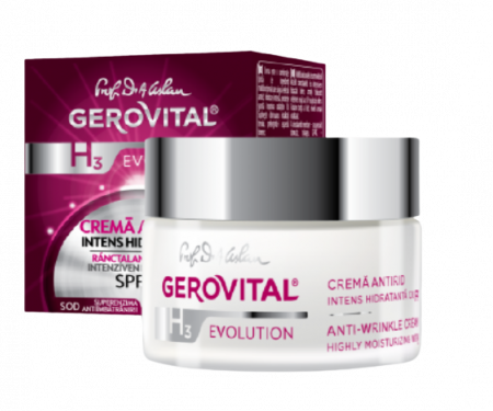 Altele - Gerovital H3 Evolution Cremă antirid intens hidratantă cu SPF10, 50 ml