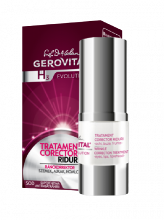 Dermato-cosmetice - Gerovital H3 Evolution Tratament corector riduri pentru ochi, buze si frunte, 15 ml