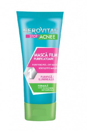 Dermato-cosmetice - Gerovital Stop Acnee Mască film purificatoare, 100 ml