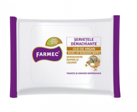Altele - Farmec Servețele demachiante cu argan, 20 bucati
