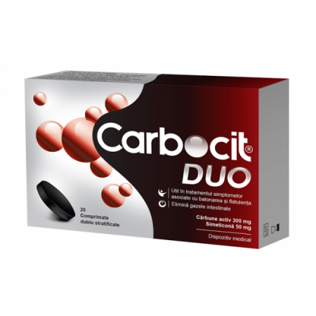 Digestie și metabolism - Carbocit DUO, 20 comprimate dublu stratificate