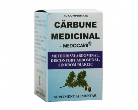Digestie și metabolism - Medocarb Cărbune medicinal, 40 comprimate