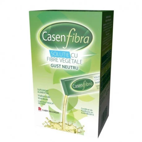 Constipatie - Casenfibra Solutie Cu Fibre Vegetale, 14 Plicuri