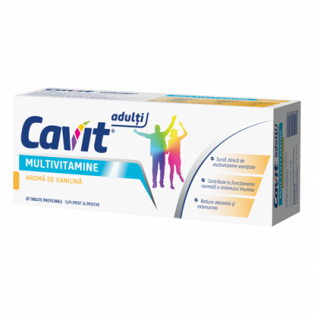 Imunitate - Cavit Junior Multivitamine Vanilina , 20 Tablete Masticabile
