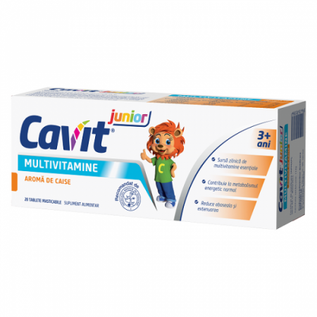 Altele - Cavit junior cu aroma de caise, 20 tablete masticabile