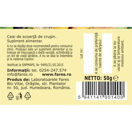 Ceai Crusin Scoarta D116 X 50G - Fares [4]