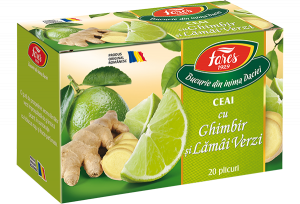 Alimente - Ceai cu Ghimbir si Lamai verzi, 20 plicuri