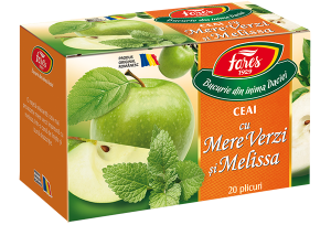 Circulatie periferica deficitara - Ceai cu mere verzi si melissa, ceai la plic