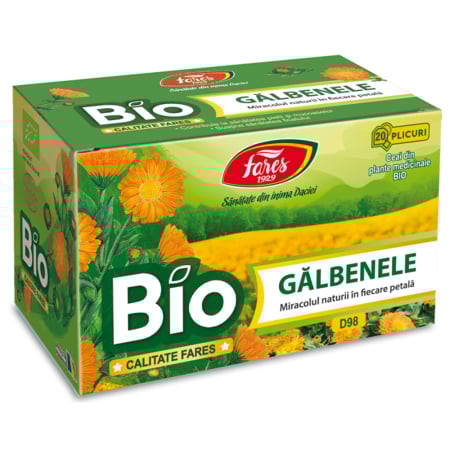 PRODUSE - Ceai de galbenele Bio, 20 plicuri