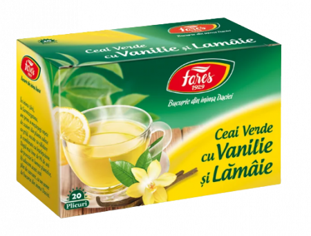 Leacuri verzi cât vezi cu ochii... - Ceai verde cu Vanilie si Lamaie, 20 plicuri