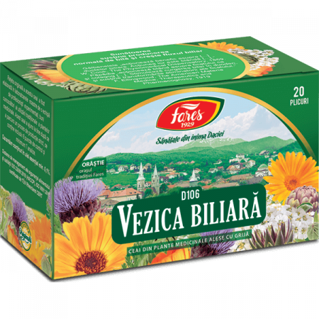 Produse autohtone - Ceai Vezica biliara (D106), 20 plicuri
