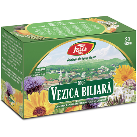 Ceaiuri - Ceai Vezica Biliară D106 Fares 20 plicuri