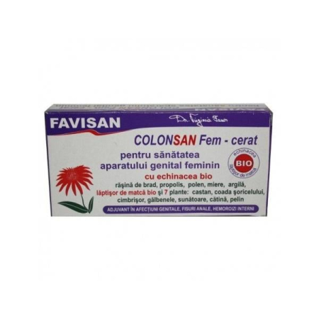 Afectiuni genitale si hormonale - Cerat cu 7 plante Colonsan Fem Favisan, 12 creioane cilindro-conice