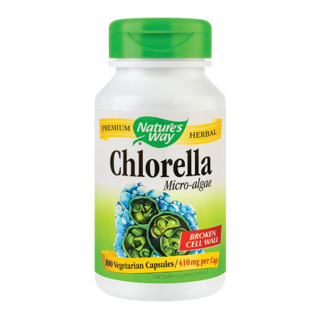 Tulburări gastrointestinale - Nature's Way Chlorella Micro-algae 410 mg, 100 capsule vegetale