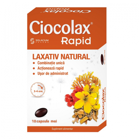 Tulburări gastrointestinale - Ciocolax Rapid X 10 Capsule Moi