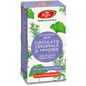 Vai, am uitat! Nu, n-am uitat! Mă concentrez! (Memorie și concentrare) - Circulatie cerebrala si memorie (N172), 63 capsule