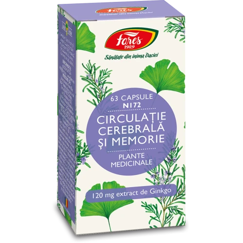 Controlul Greutatii - Circulație cerebrală și memorie, N172, 63 capsule