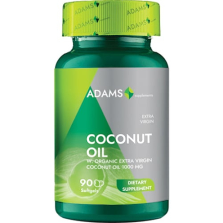 Aștept un bebeluș! - Coconut Oil 1000mg 90cps. Adams Supplements