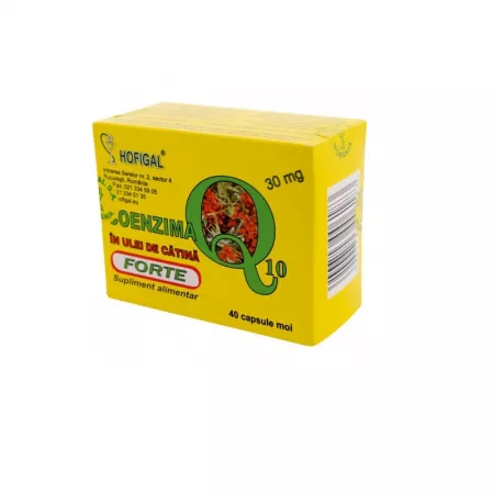 Cardioprotectoare - Coenzima Q10 in ulei de catina Forte 30 mg, 40 capsule Hofigal