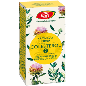 Boli hormonale și de nutriție - Colesterol 2 cu anghinare si frunze de maslin (M105A), 63 capsule