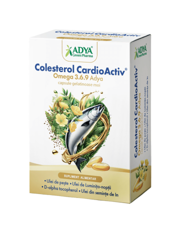 Colesterol si trigliceride - Colesterol Cardioactiv Omega 3-6-9 ADYA GREEN