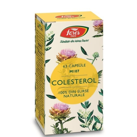 Protectie si Detoxifiere Hepatica - Colesterol (M107), 63 capsule Fares