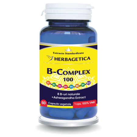 Multivitamine si minerale adulti - Complex Forte Ca+Mg+Se+Si+Zn+Vit D3 60 capsule vegetale HERBAGETICA