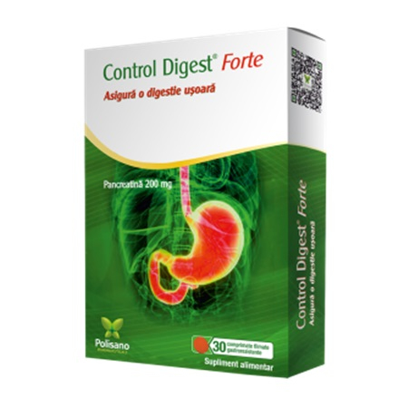 Digestie și metabolism - Control Digest Forte, 30 comprimate filmate gastrorezistente