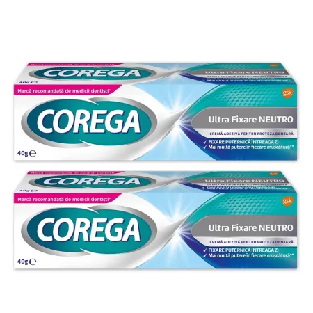 De un alb imaculat... - Corega Crema Adeziva Pentru Proteza Dentara X 40G, 1Cut+1Cut