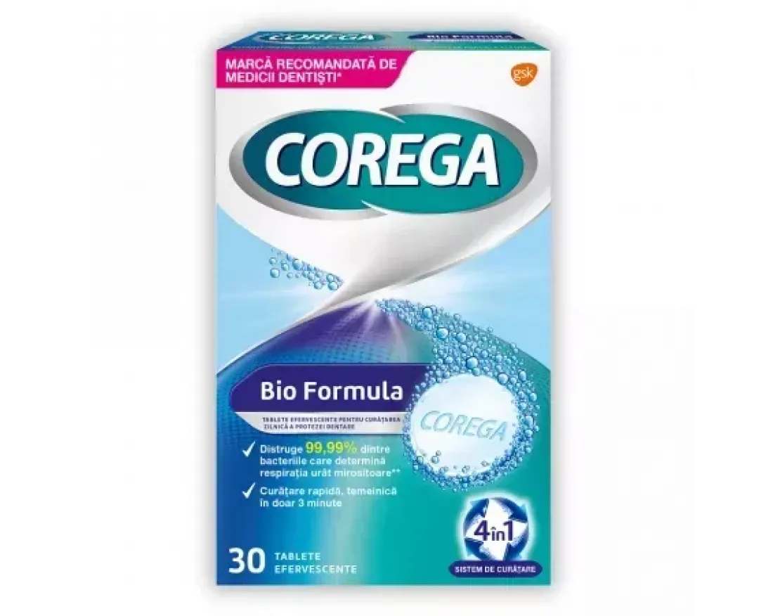 PRODUSE - Corega Tabs Bioformula X 30 Tablete Efervescente