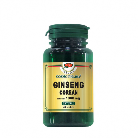Oferte și reduceri - Ginseng Corean 1000 mg, 60 tablete