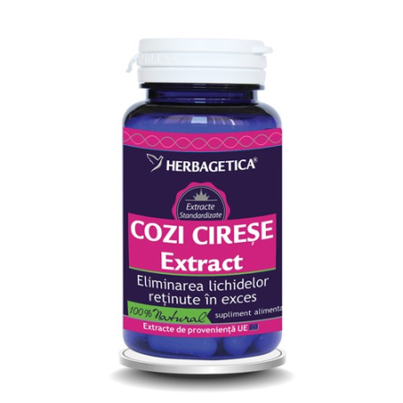 Controlul Greutatii - Cozi Cireșe Extract 60 capsule, HERBAGETICA