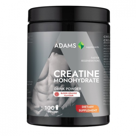 Suplimente alimentare - Creatina monohidrata (portocala rosie), 450gr, Adams
