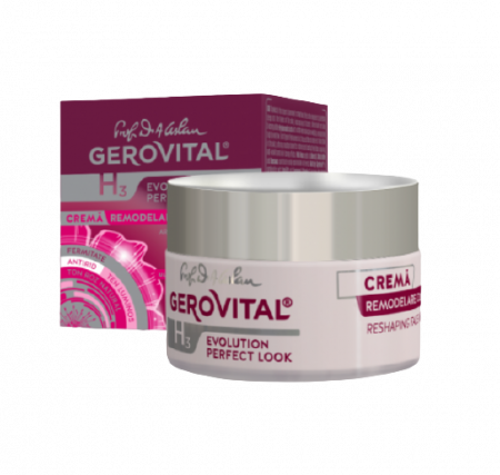 Dermato-cosmetice - Gerovital H3 Evolution Perfect Look Crema remodelare contur fata (2950), 50 ml