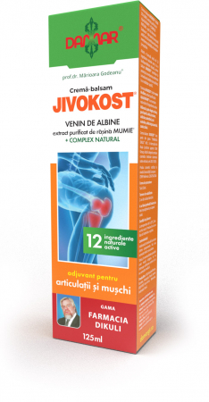 PRODUSE - Jivokost crema-balsam cu venin de albine, extract purificat de rasina Mumie si complex natural, 125 ml
