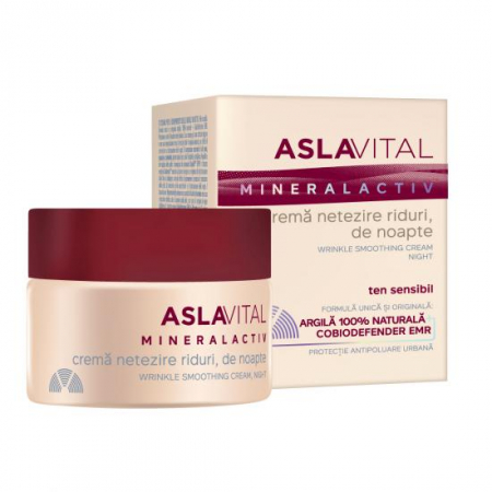 Oferte și reduceri - Aslavital Mineralactiv Crema netezire riduri, de noapte (1570), 50 ml