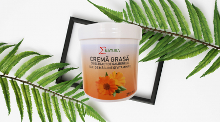 Altele - Crema grasă cu extract de gălbenele, ulei de măsline şi vitamina E, 250 ml