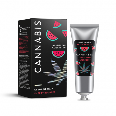 Ingrijire personala, produse cosmetice - Cannabis & Caribbean Watermelon Energy Booster Crema de maini, 30 ml