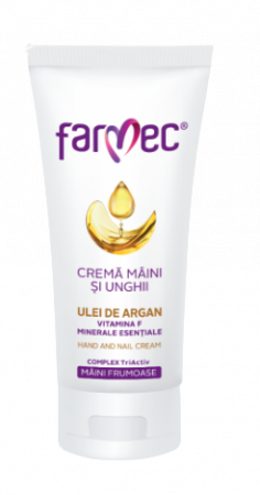 Altele - Farmec Cremă cu argan pentru mâini și unghii (6030), 100 ml