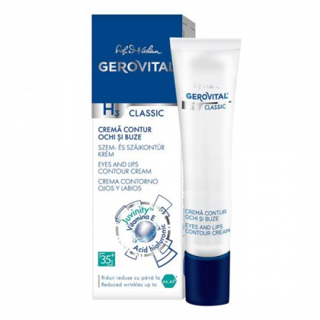 Dermato-cosmetice - Gerovital H3 Classic Crema contur ochi si buze, 15 ml