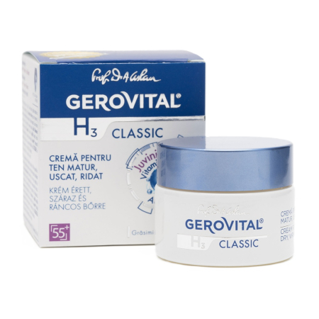 Dermato-cosmetice - Cremă pentru ten matur, uscat și ridat 55+ Gerovital H3 Classic 50 ml