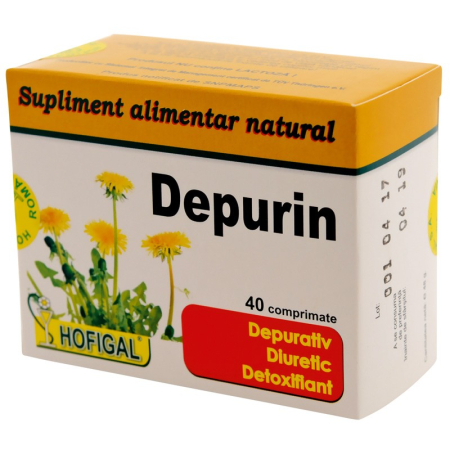 Multivitamine si minerale adulti - Depurin 40 comprimate Hofigal